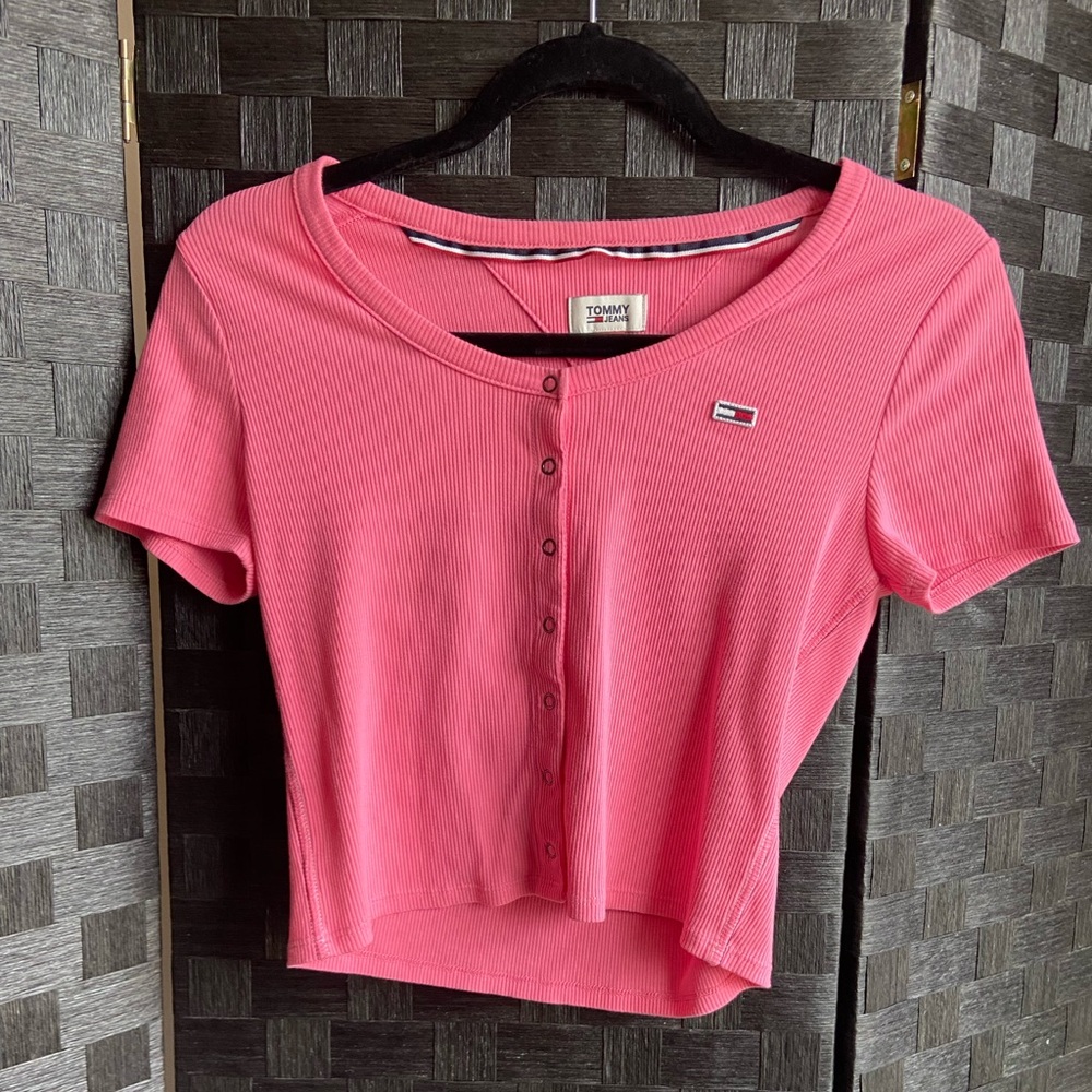 Tommy Hilfiger Button Up Crop Top